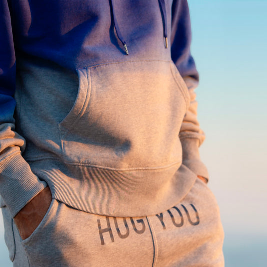 Hoodie HUG YOU, blau