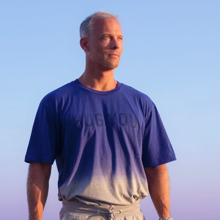 T-Shirt HUG YOU, blau