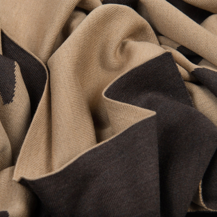 Decke 140x180cm Elk, camel - Lenz & Leif