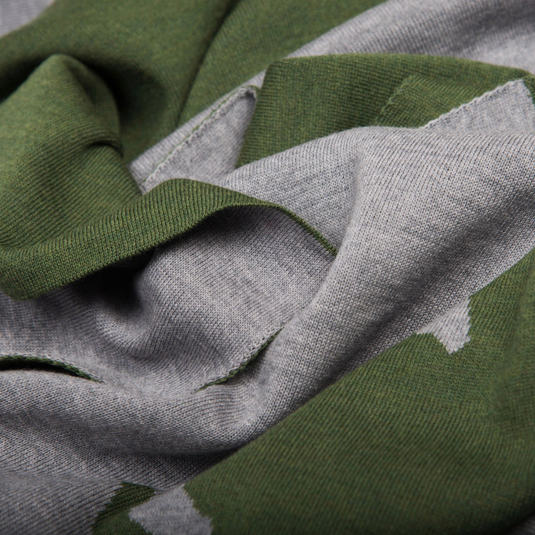 Decke 140x180cm Elk, dunkelgrün - Lenz & Leif