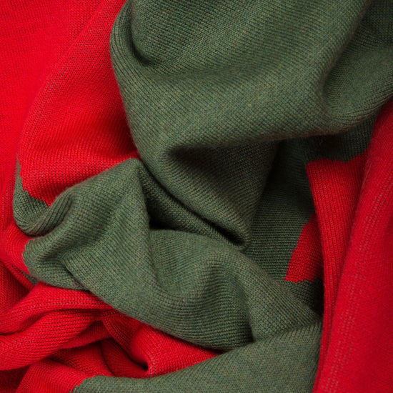 Decke 140x180cm Elk, rot - Lenz & Leif