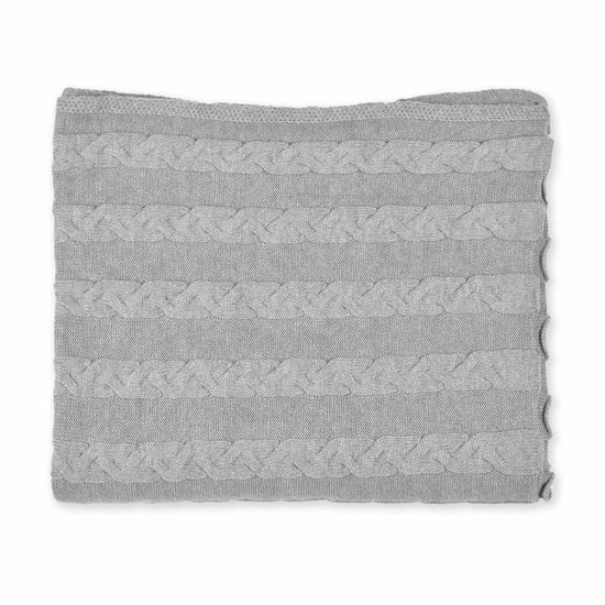Decke 140x180cm Zopf, grau - Lenz & Leif