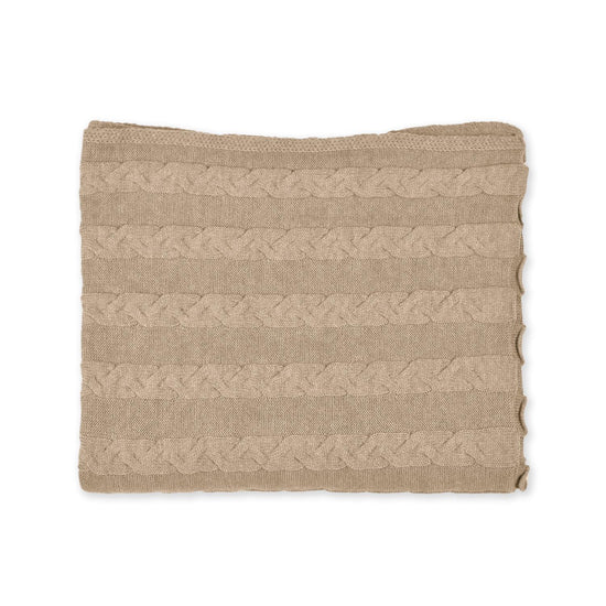 Decke 140x180cm Zopf, beige - Lenz & Leif