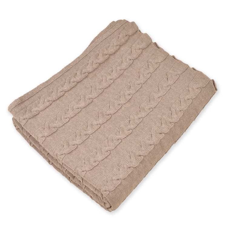 Decke 140x180cm Zopf, beige - Lenz & Leif