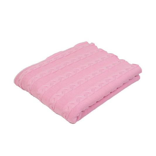 Decke 140x180cm Zopf, rosa - Lenz & Leif