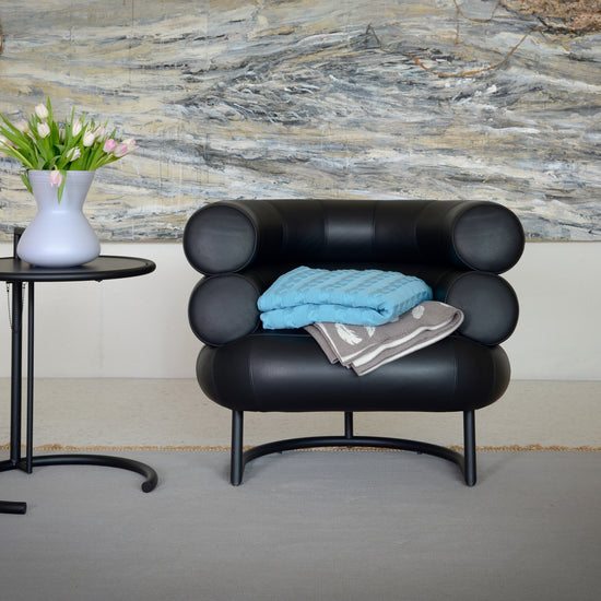 Decke 140x180cm Zopf, türkis - Lenz & Leif