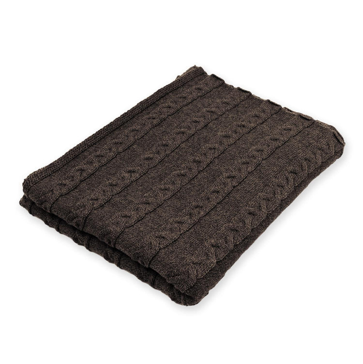 Decke 140x180cm Zopf, braun - Lenz & Leif