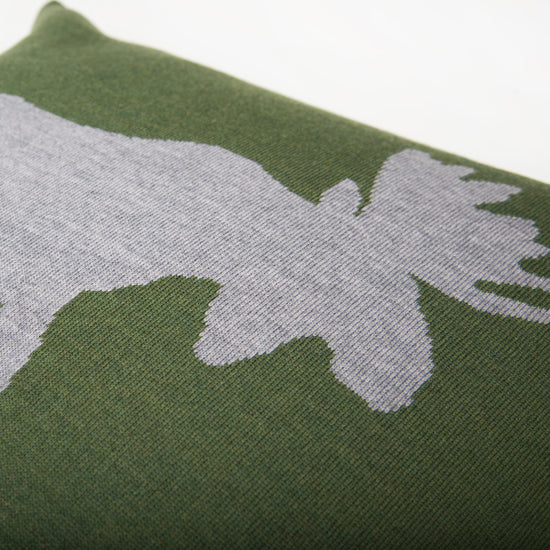 Kissenhülle 50x50cm Elk, dunkelgrün - Lenz & Leif