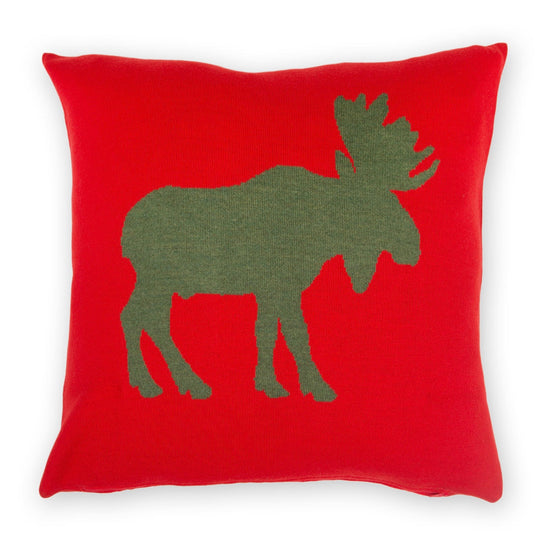 Kissenhülle 50x50cm Elk, rot - Lenz & Leif