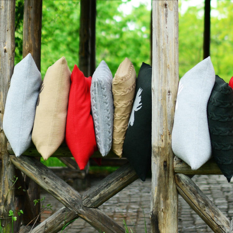 Kissenhülle 50x50cm uni, grau - Lenz & Leif