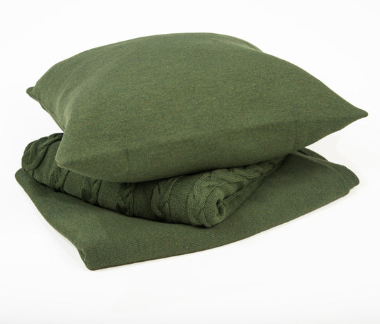 Kissenhülle 50x50cm uni, dunkelgrün - Lenz & Leif