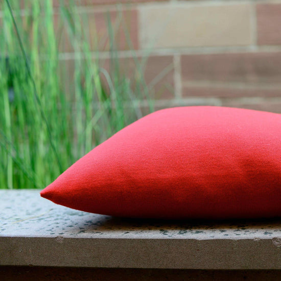 Kissenhülle 50x50cm uni, rot - Lenz & Leif