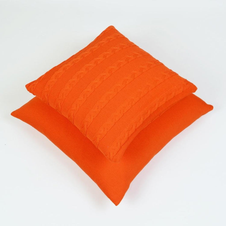 Kissenhülle 50x50cm uni, orange - Lenz & Leif