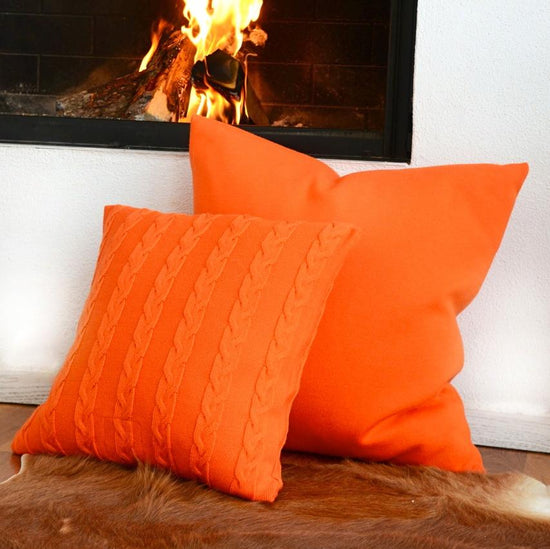 Kissenhülle 50x50cm uni, orange - Lenz & Leif