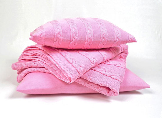 Kissenhülle 50x50cm uni, rosa - Lenz & Leif