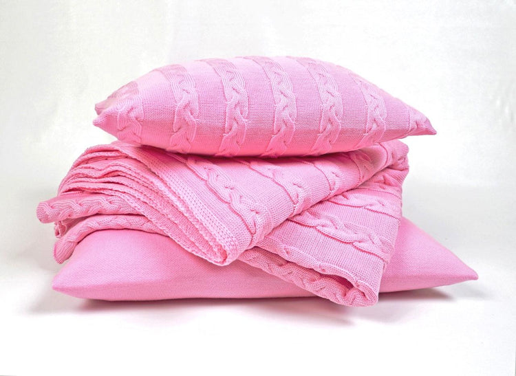 Kissenhülle 50x50cm uni, rosa - Lenz & Leif