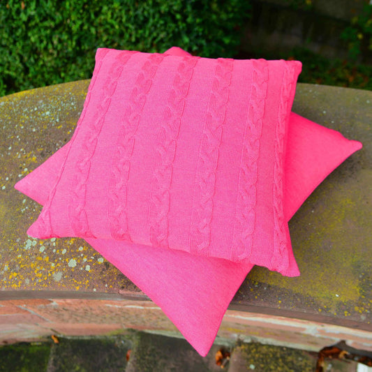 Kissenhülle 50x50cm uni, magenta - Lenz & Leif