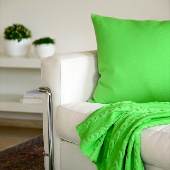 Kissenhülle 50x50cm uni, hellgrün - Lenz & Leif