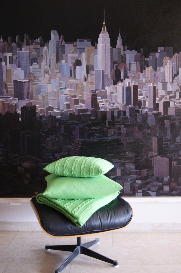 Kissenhülle 50x50cm uni, hellgrün - Lenz & Leif