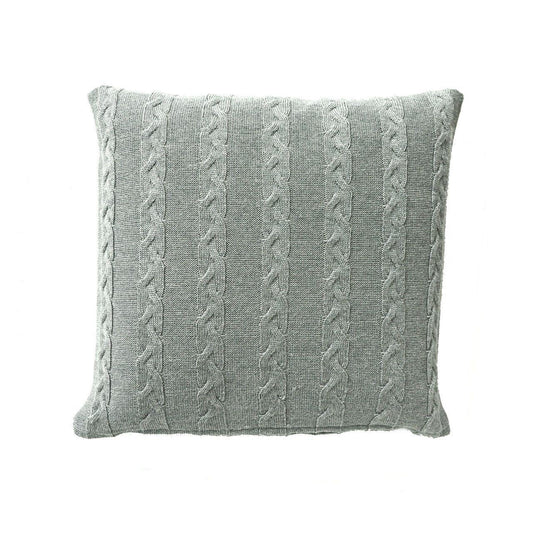 Kissenhülle 40x40cm Zopf, grau - Lenz & Leif