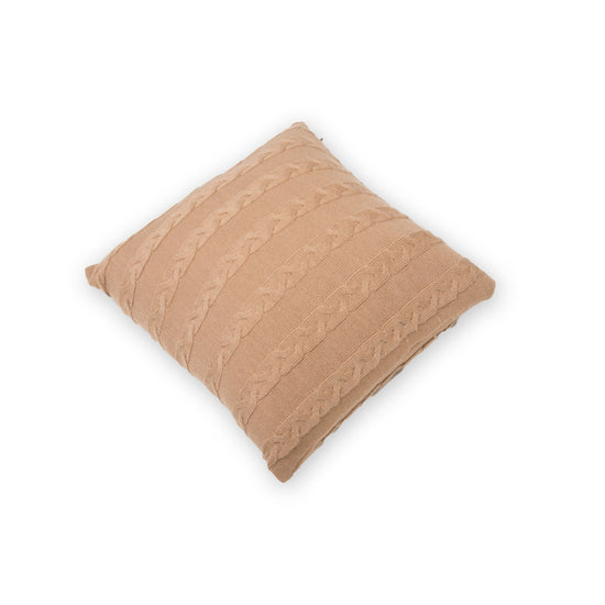 Kissenhülle 40x40cm Zopf, camel - Lenz & Leif