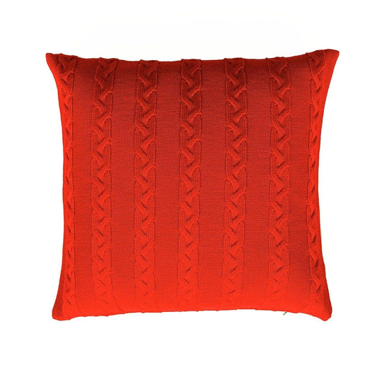 Kissenhülle 40x40cm Zopf, rot - Lenz & Leif