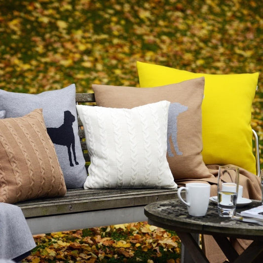 Kissenhülle 40x40cm Zopf, weiß - Lenz & Leif