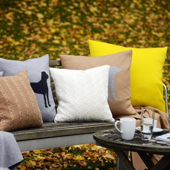 Kissenhülle 40x40cm Zopf, weiß - Lenz & Leif