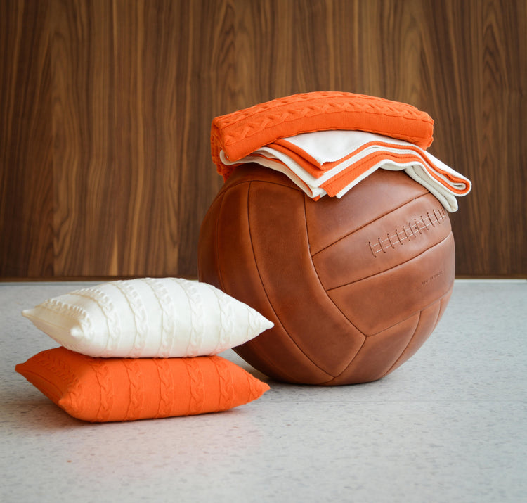 Kissenhülle 40x40cm Zopf, weiß - Lenz & Leif