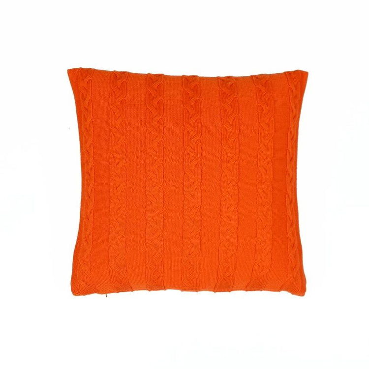 Kissenhülle 40x40cm Zopf, orange - Lenz & Leif