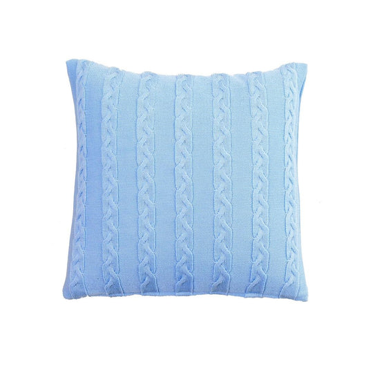 Kissenhülle 40x40cm Zopf, hellblau - Lenz & Leif