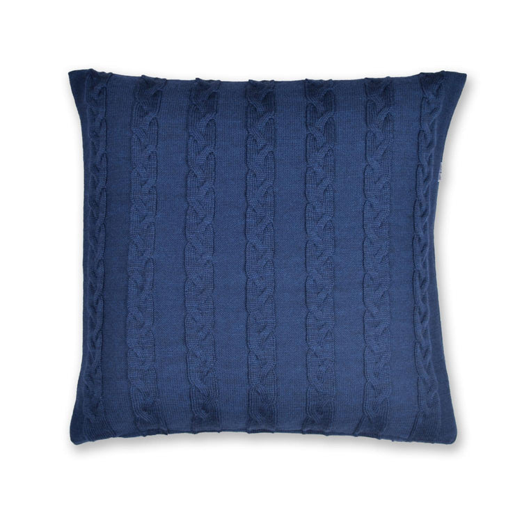 Kissenhülle 40x40cm Zopf, dunkelblau - Lenz & Leif