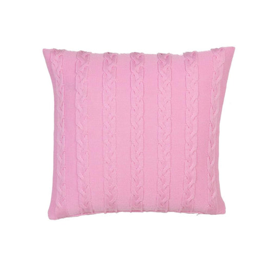 Kissenhülle 40x40cm Zopf, rosa - Lenz & Leif
