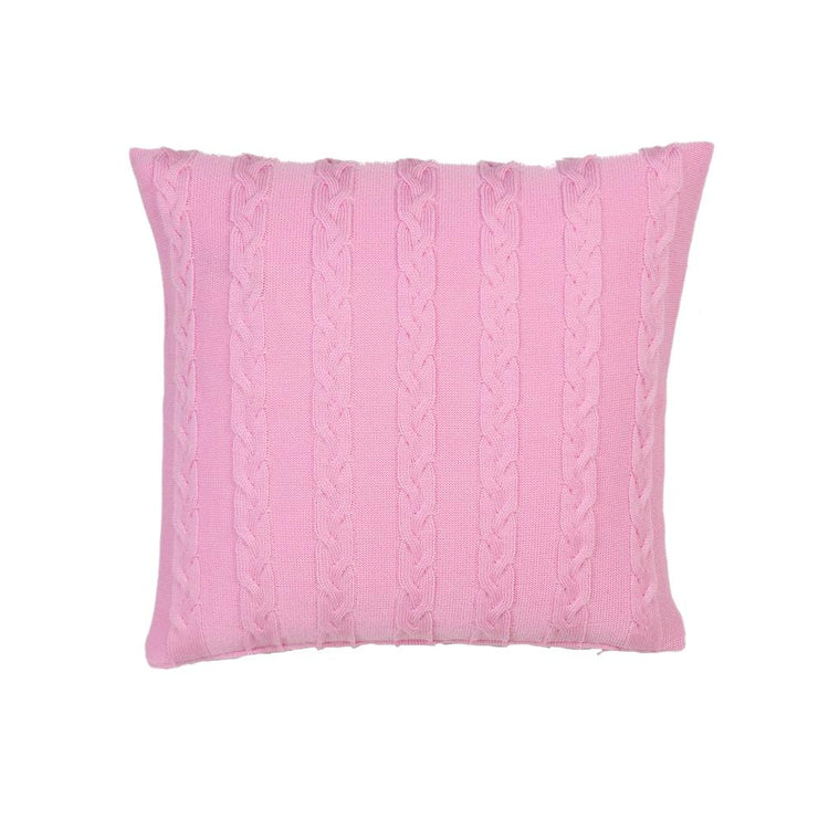 Kissenhülle 40x40cm Zopf, rosa - Lenz & Leif