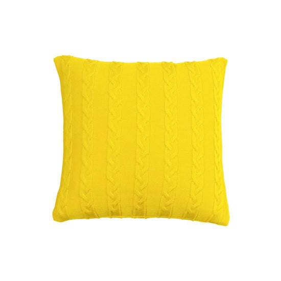 Kissenhülle 40x40cm Zopf, gelb - Lenz & Leif
