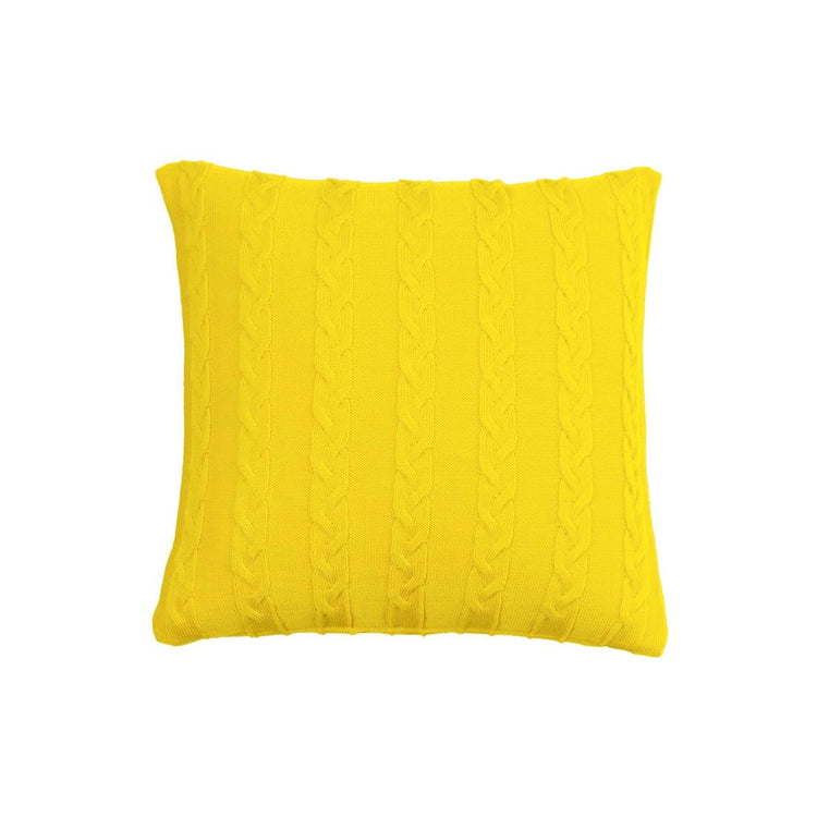 Kissenhülle 40x40cm Zopf, gelb - Lenz & Leif