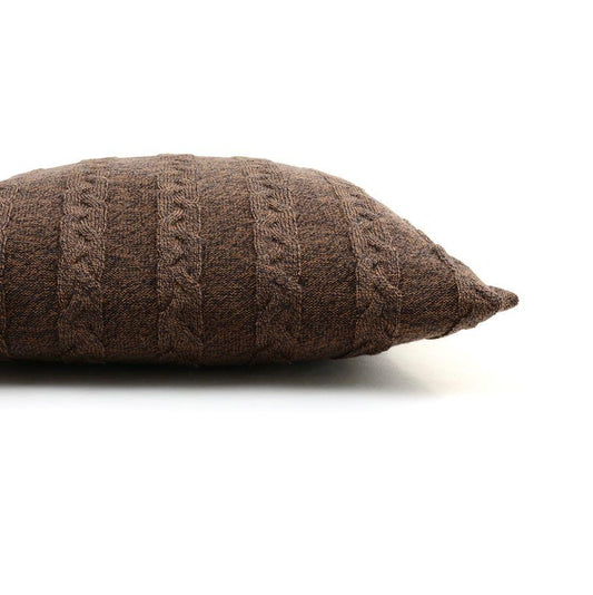 Kissenhülle 40x40cm Zopf, braun - Lenz & Leif