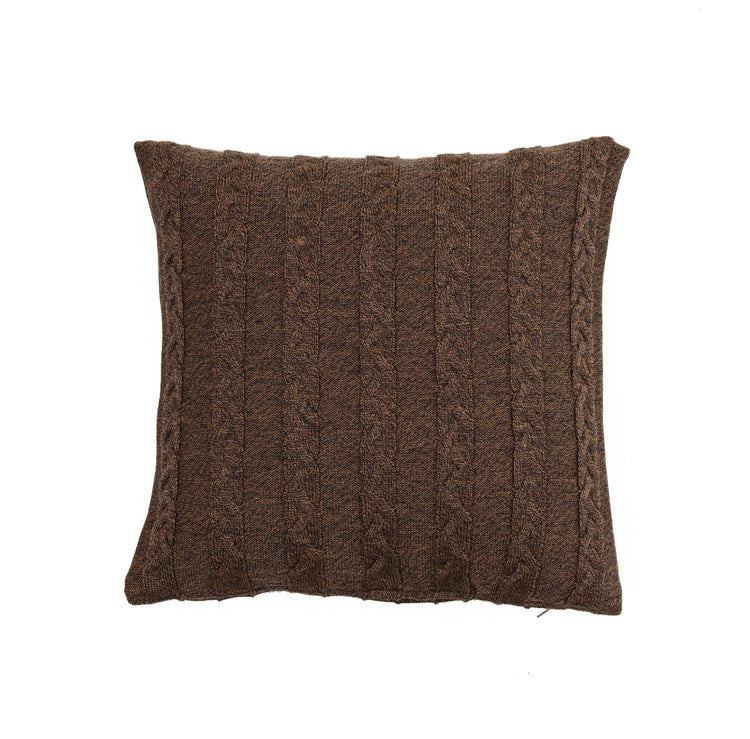 Kissenhülle 40x40cm Zopf, braun - Lenz & Leif