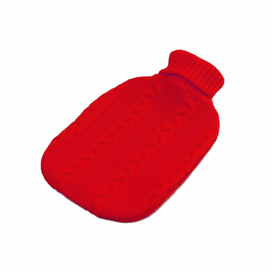 Wärmflasche Zopf, rot - Lenz & Leif