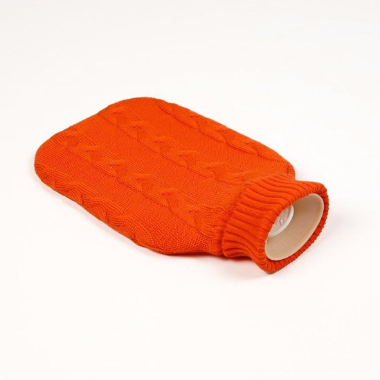 Wärmflasche Zopf, orange - Lenz & Leif