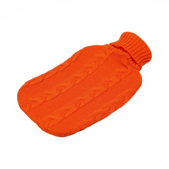 Wärmflasche Zopf, orange - Lenz & Leif