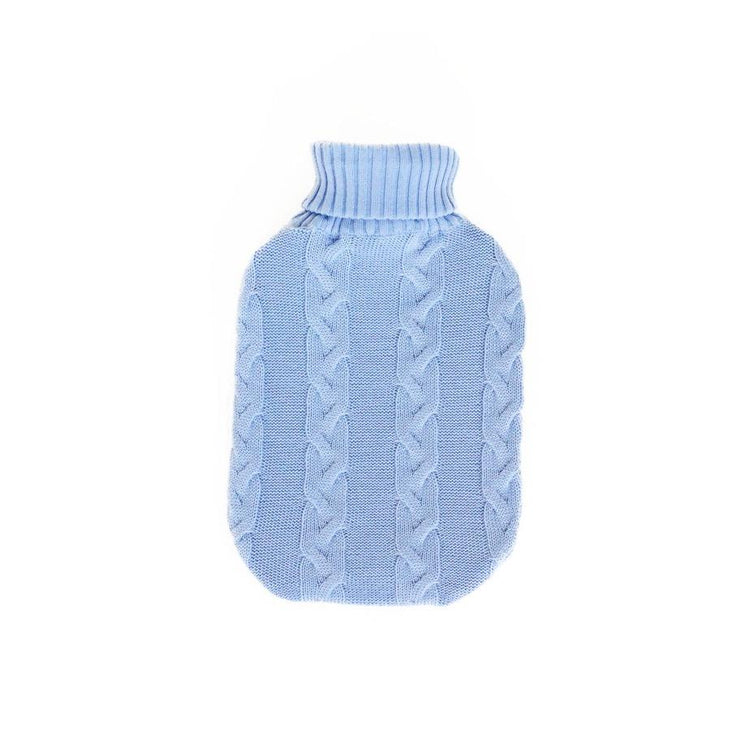 Wärmflasche Zopf, hellblau - Lenz & Leif