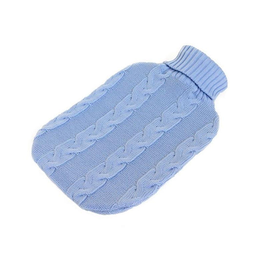 Wärmflasche Zopf, hellblau - Lenz & Leif