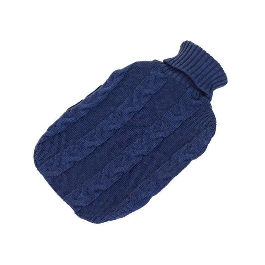 Wärmflasche Zopf, dunkelblau - Lenz & Leif