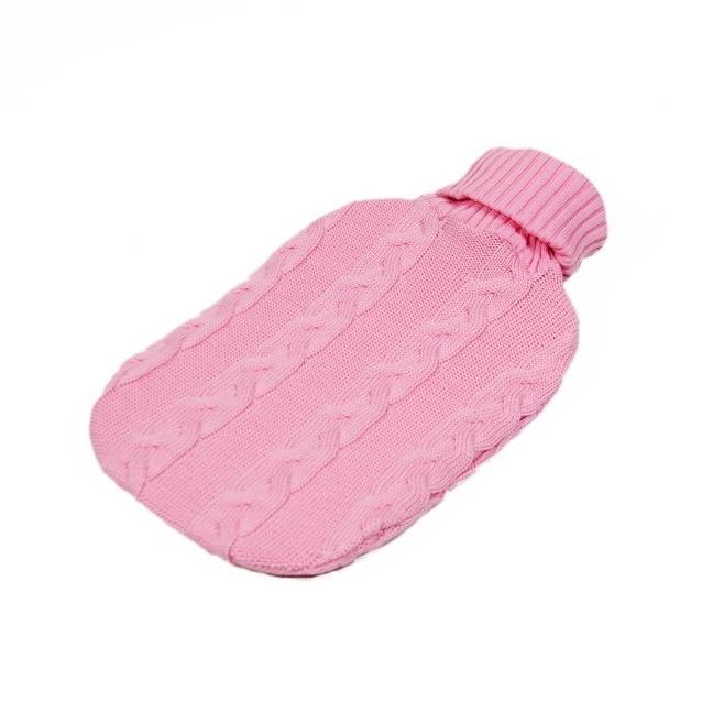 Wärmflasche Zopf, rosa - Lenz & Leif
