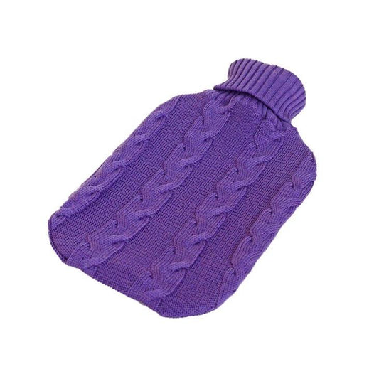 Wärmflasche Zopf, lila - Lenz & Leif