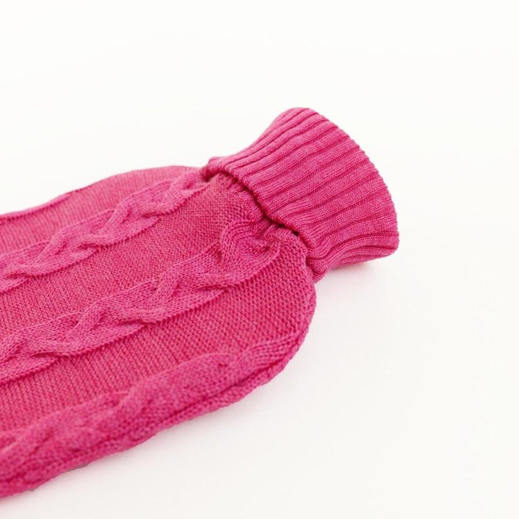 Wärmflasche Zopf, magenta - Lenz & Leif