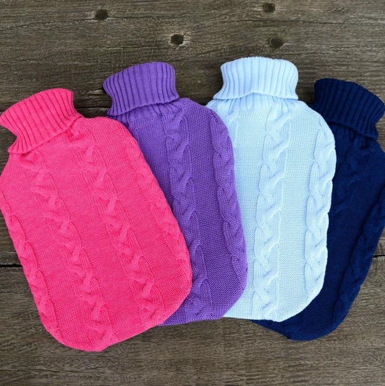 Wärmflasche Zopf, magenta - Lenz & Leif