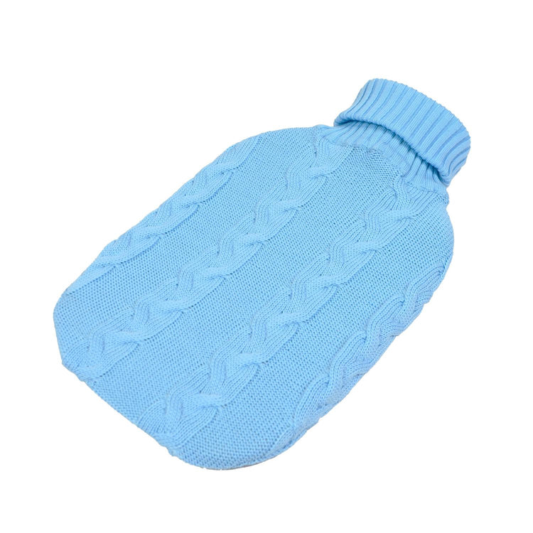 Wärmflasche Zopf, türkis - Lenz & Leif