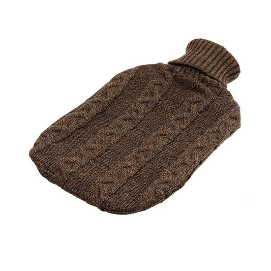 Wärmflasche Zopf, braun - Lenz & Leif